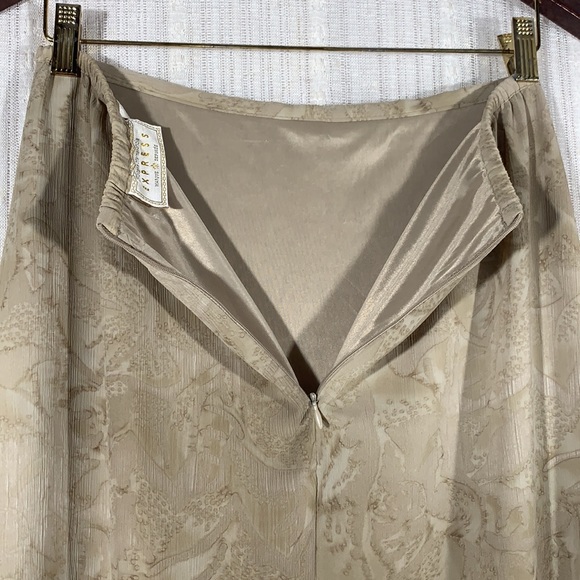 Vintage 80's Express Tan Maxi Skirt-Size 5/6 - Picture 10 of 13